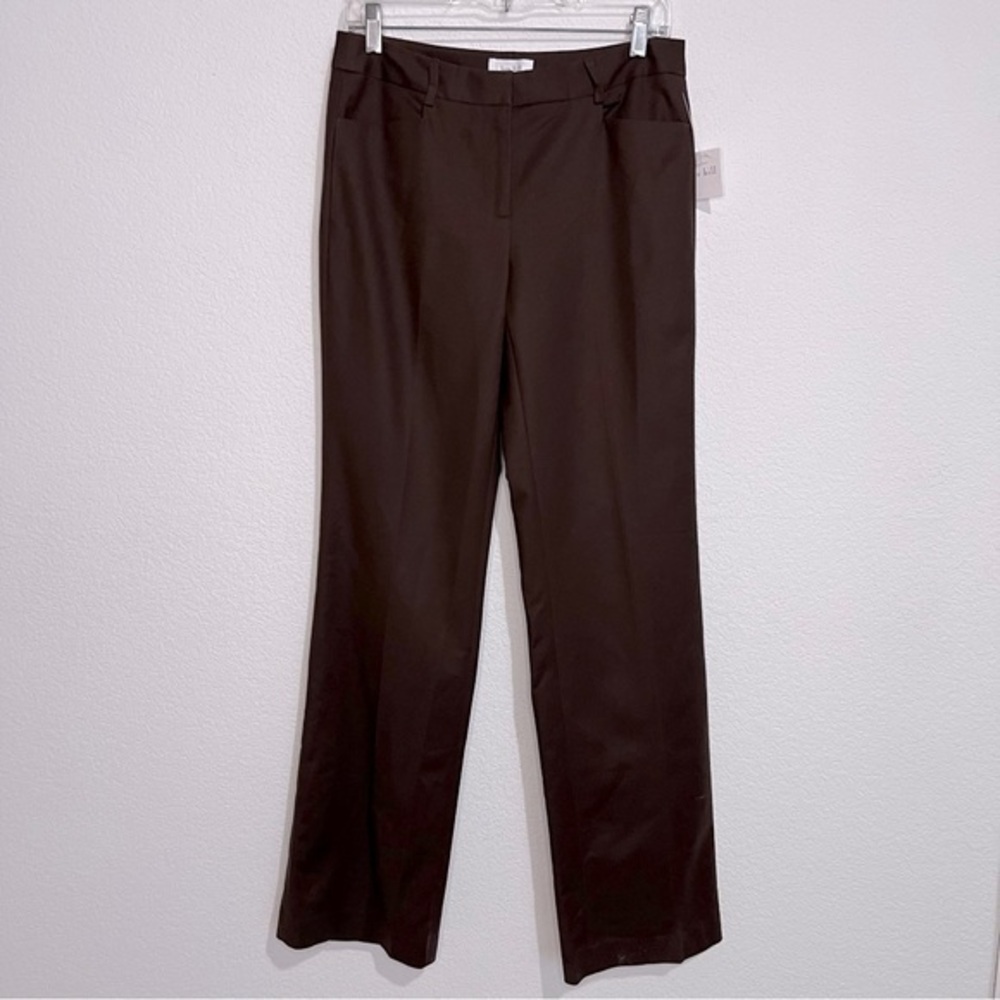 kate hill Brown Java Essentials Comfort Stretch Career Trousers New 4 Tall
